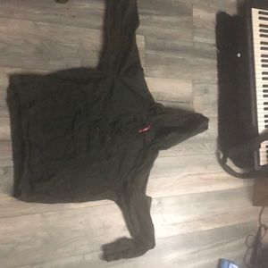 Army green cargo hoodie